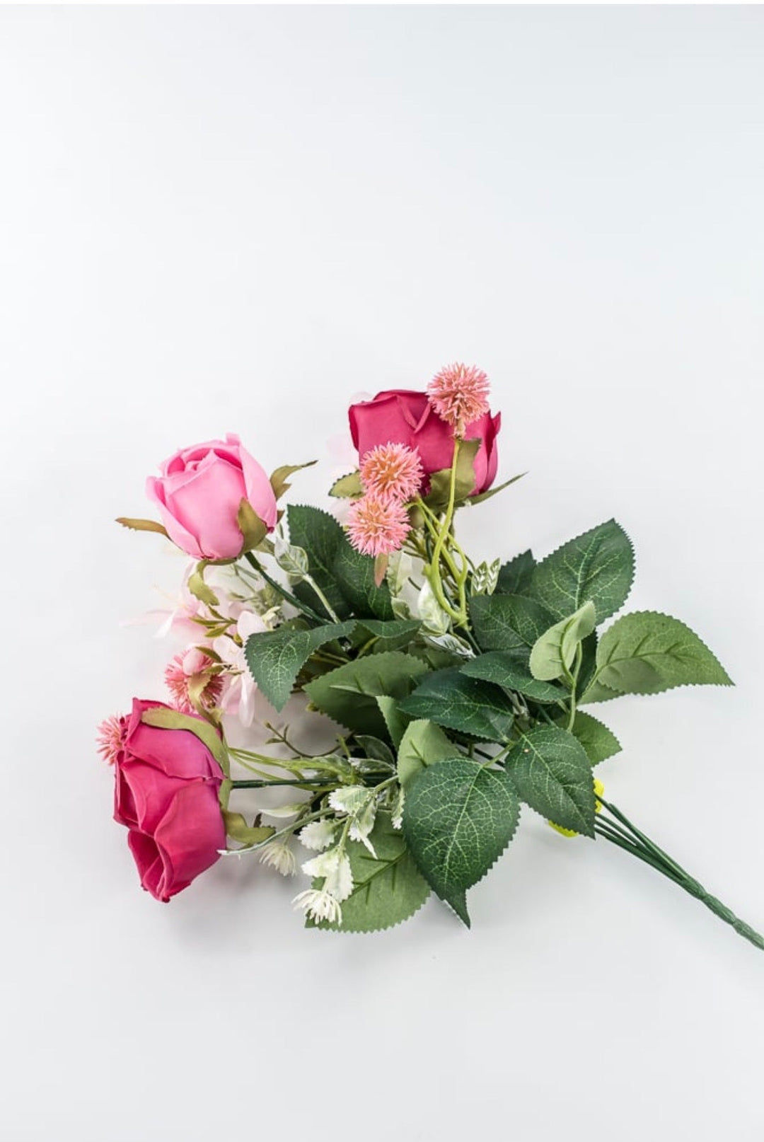 Multi Pink Rose Bush - 15" - Greenery MarketArtificial Flowers64034BU15