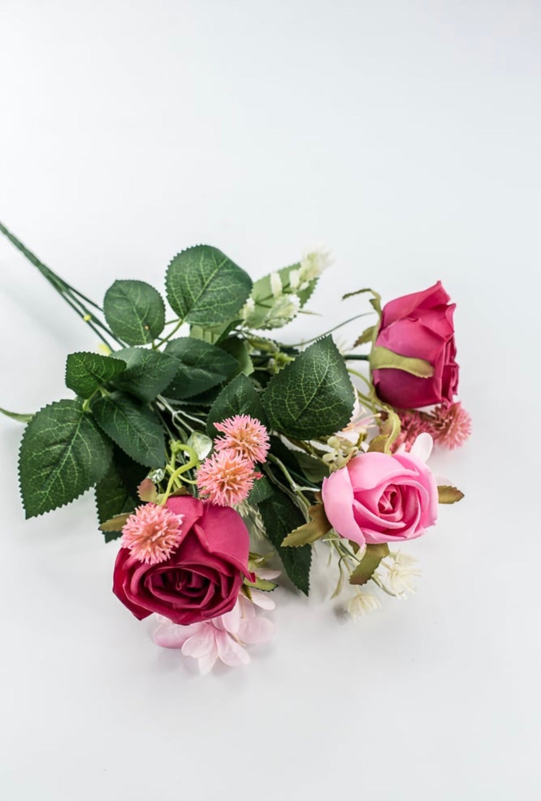 Multi Pink Rose Bush - 15" - Greenery MarketArtificial Flowers64034BU15