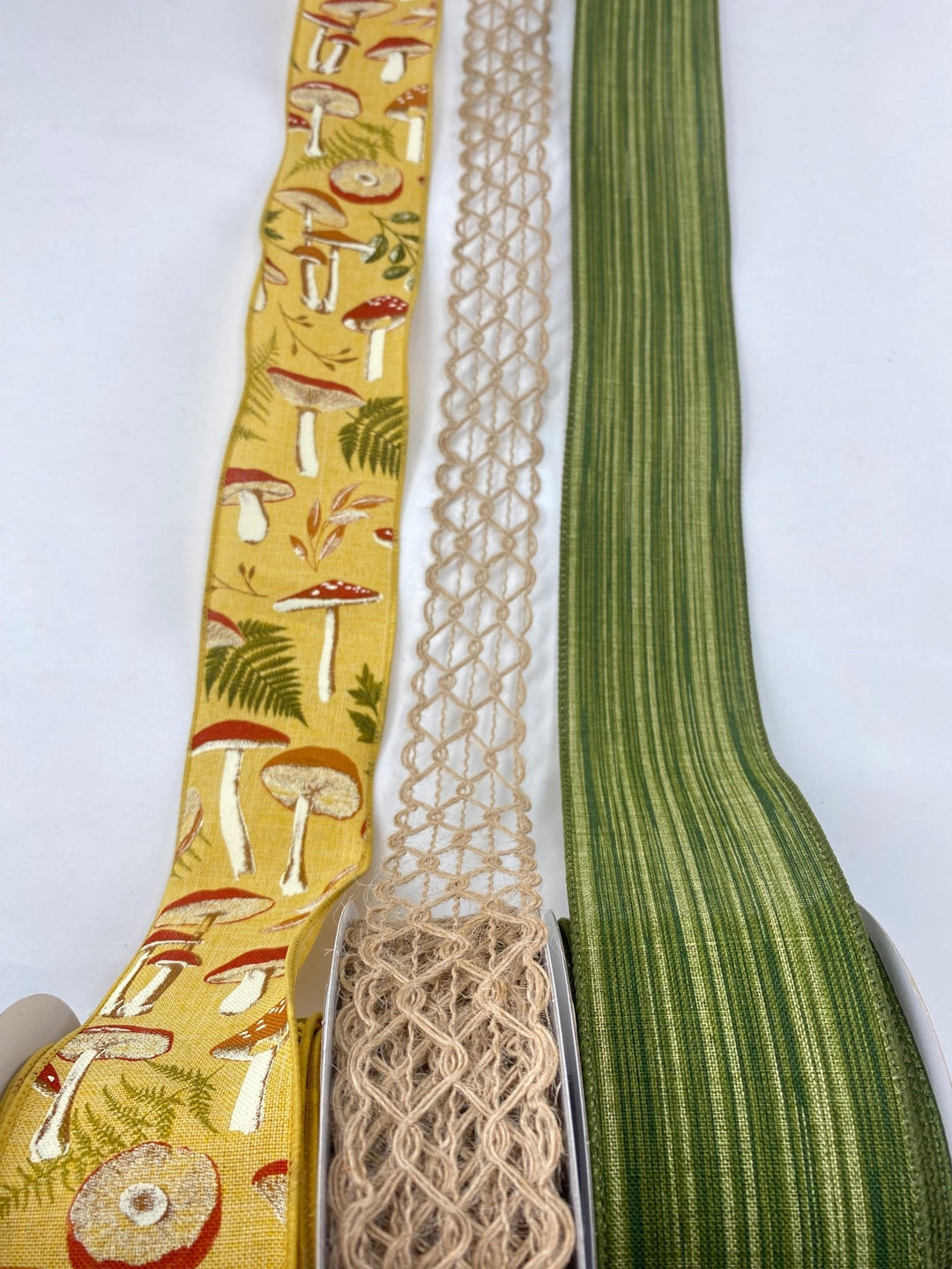 Mushrooms Bow Bundle x 3 wired ribbon - Greenery MarketWired ribbonMushroomX3
