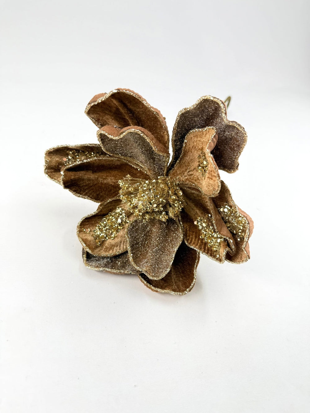 Mustard Glamour Magnolia Stem With Sequin - 20" - Greenery MarketXF670MUS