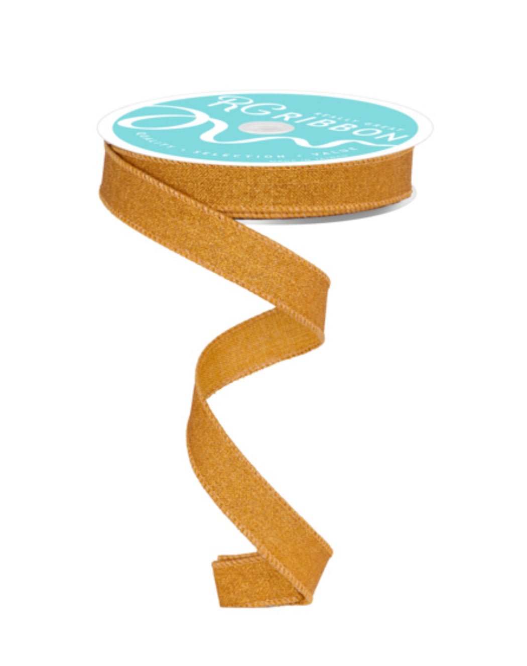 Mustard shimmer 5/8” skinny wired ribbon - Greenery MarketRibbons & TrimRGF109690
