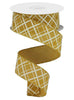 Mustard yellow plaid wired Ribbon 1.5” - Greenery MarketWired ribbonRGA15058M
