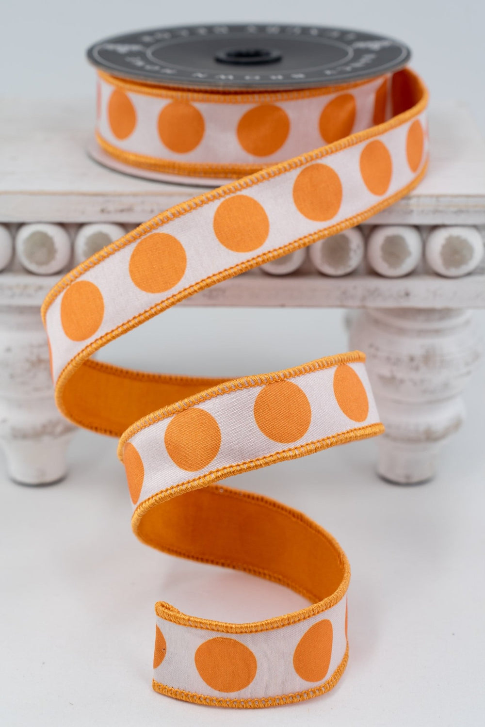 Nancy Brown Home Orange Double Sided Wired Ribbon - 1" - Greenery MarketWired Ribbon26-1262C