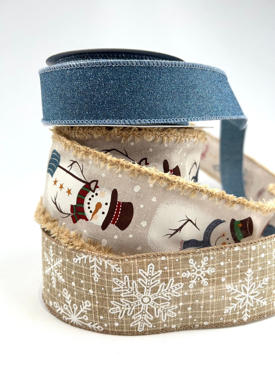 Natural Snowman Bow Bundle x 3 ribbons - Greenery MarketRibbons & TrimNatSnowmanx3