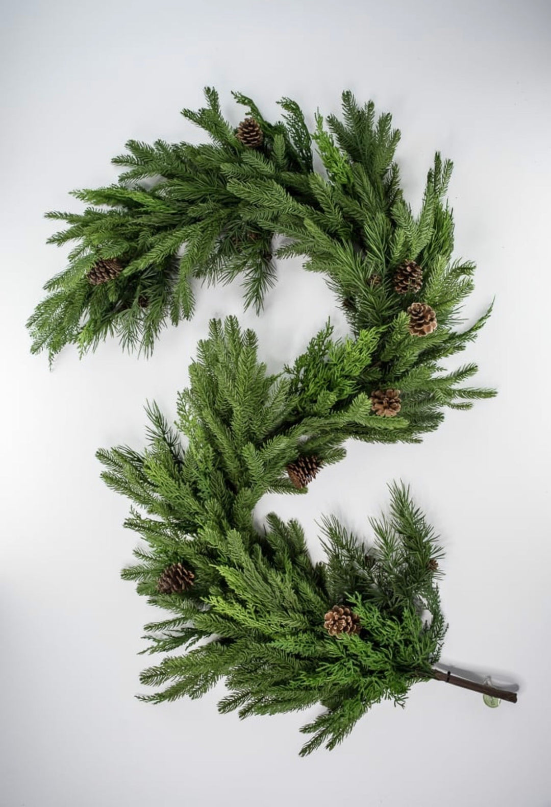 Natural touch, artificial mixed pine garland 72” - Greenery MarketgreeneryMTX73279