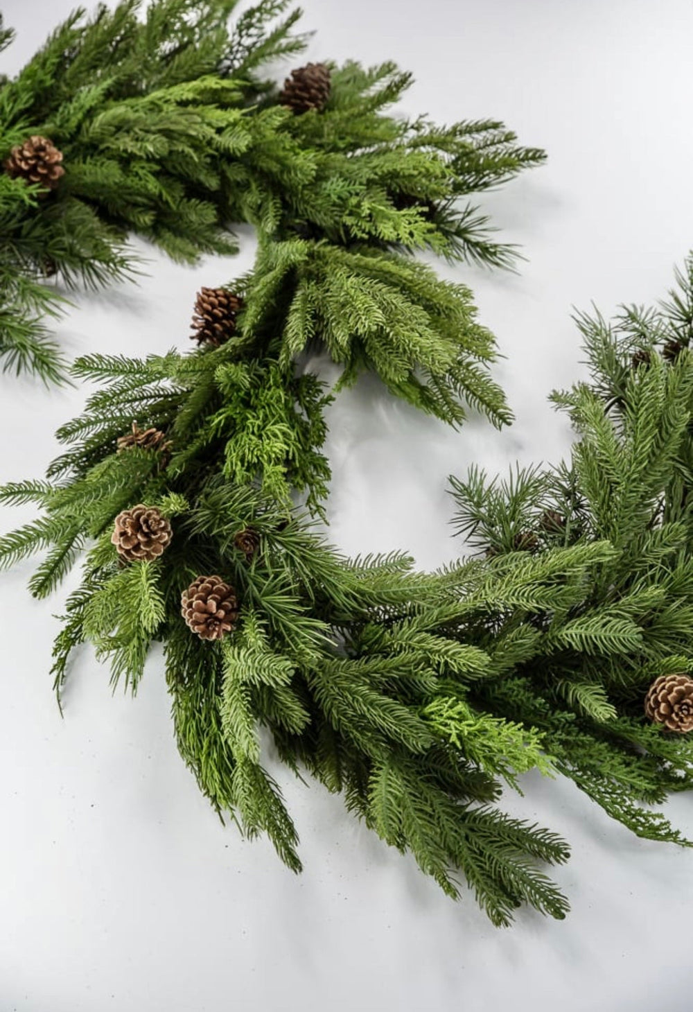 Natural touch, artificial mixed pine garland 72” - Greenery MarketgreeneryMTX73279