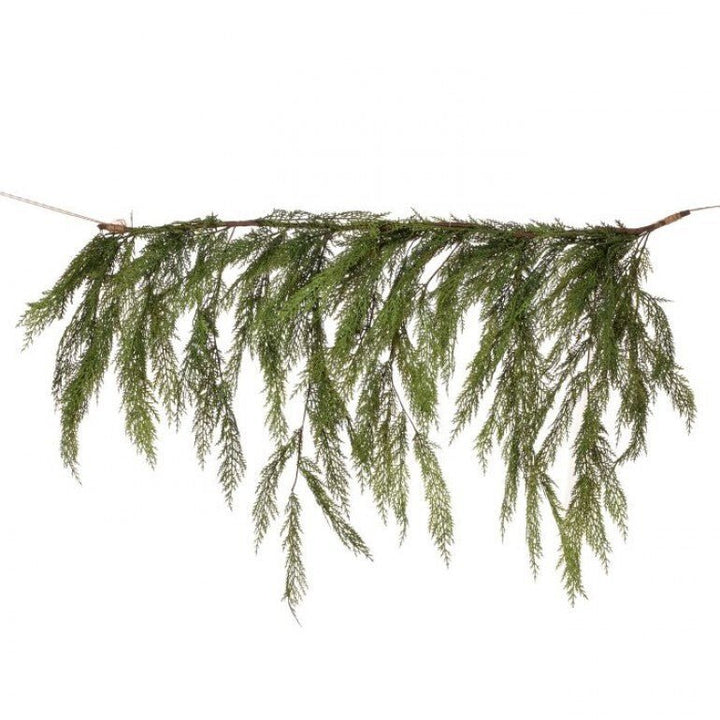 Natural touch dripping cedar garland - Greenery MarketMTX73278