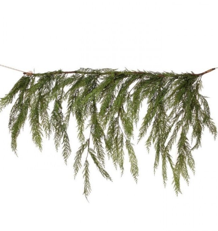 Natural touch dripping cedar garland - Greenery MarketMTX73278