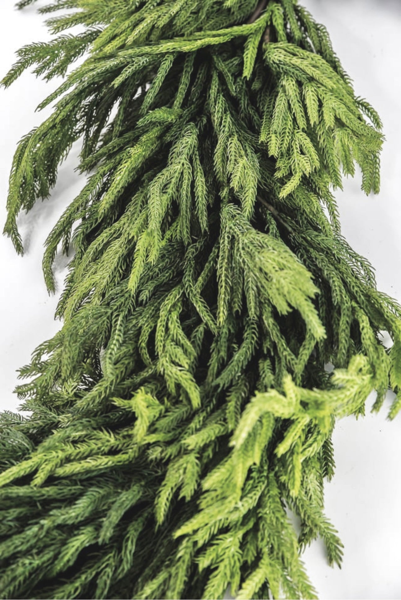 Natural touch thick norfolk garland 72” x 16” - our thickest yet