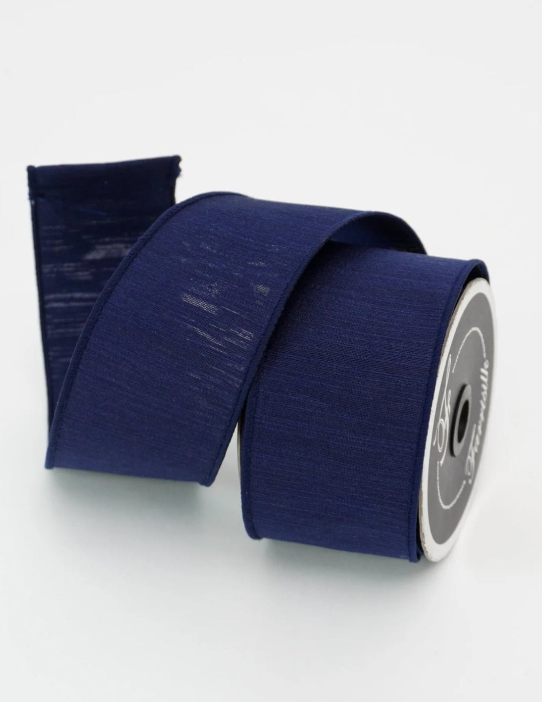 Navy blue shabby silk 2.5” farrisilk wired ribbon - Greenery MarketRibbons & TrimRK115 - 21