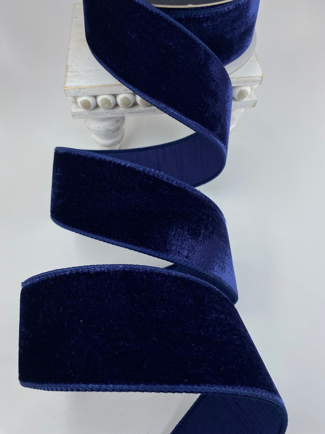 Navy Blue Velvet Farrisilk Wired Ribbon - 2.5" - Greenery MarketRibbons & TrimRG803 - 21