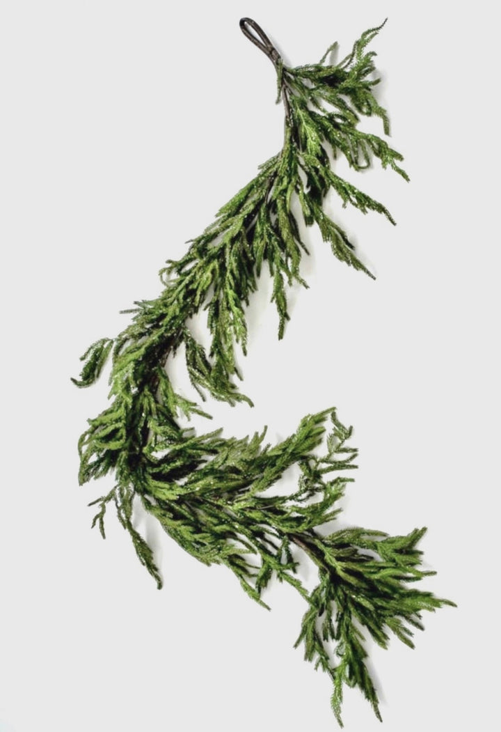 Norfolk pine garland 6’ with light frosting - Greenery Market2833271GI