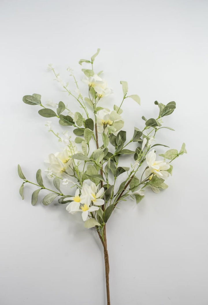 Off white flower and greenery spray - Greenery MarketArtificial Flora63979