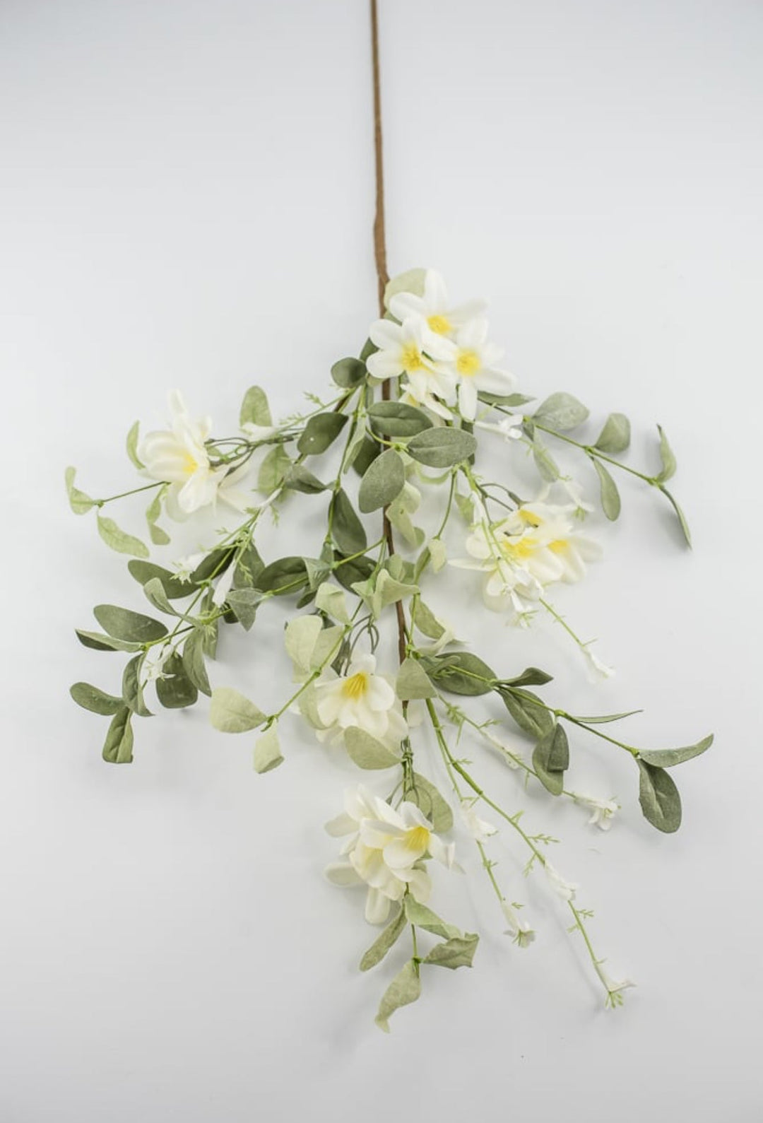 Off white flower and greenery spray - Greenery MarketArtificial Flora63979