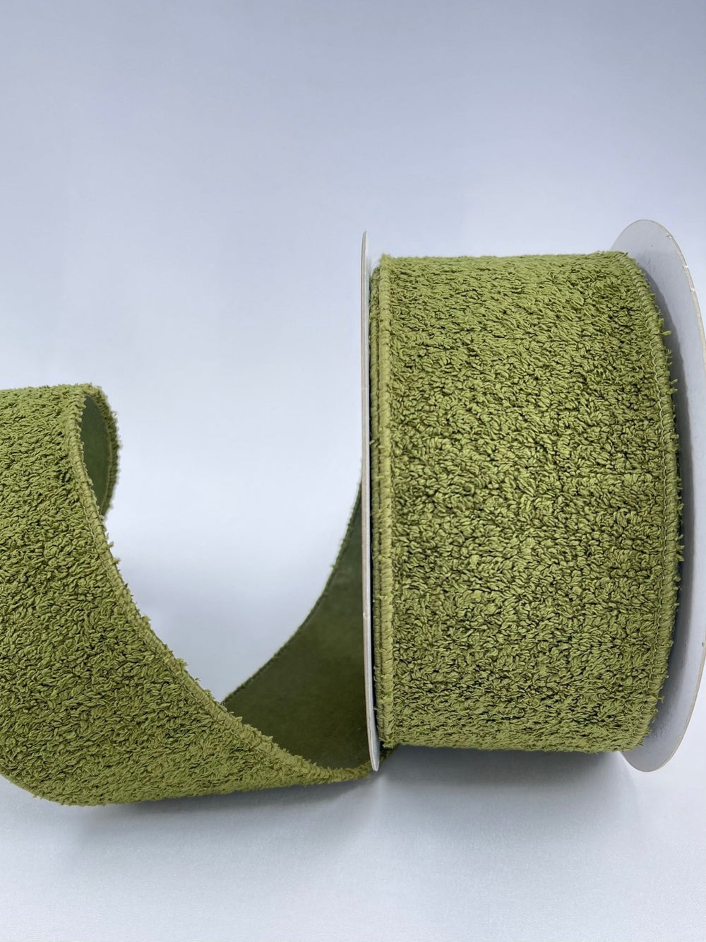 Olive green wool wired ribbon - 2.5” - Greenery MarketWired ribbon240170