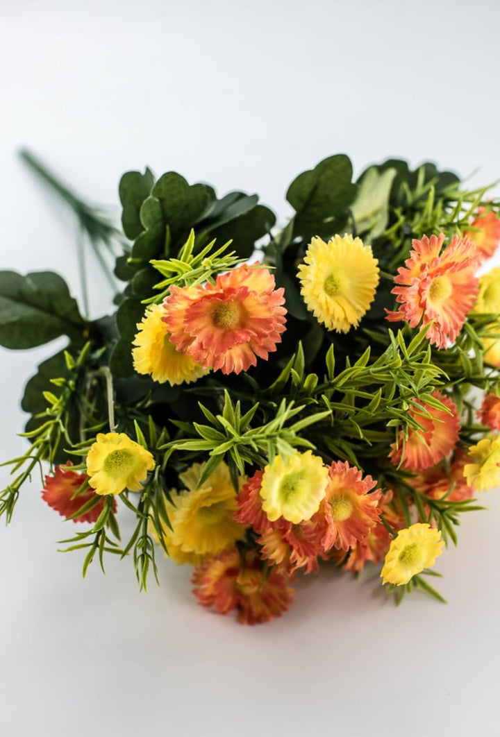Orange And Yellow Filler Flower Bush - Greenery MarketArtificial Flora85044 - ORYEL