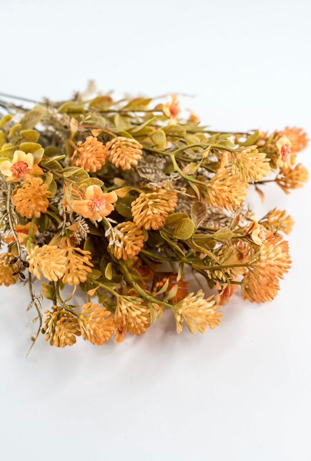 Orange And Yellow Mustard Mixed Plastic Leaf Ball - Greenery Market85336-YEL