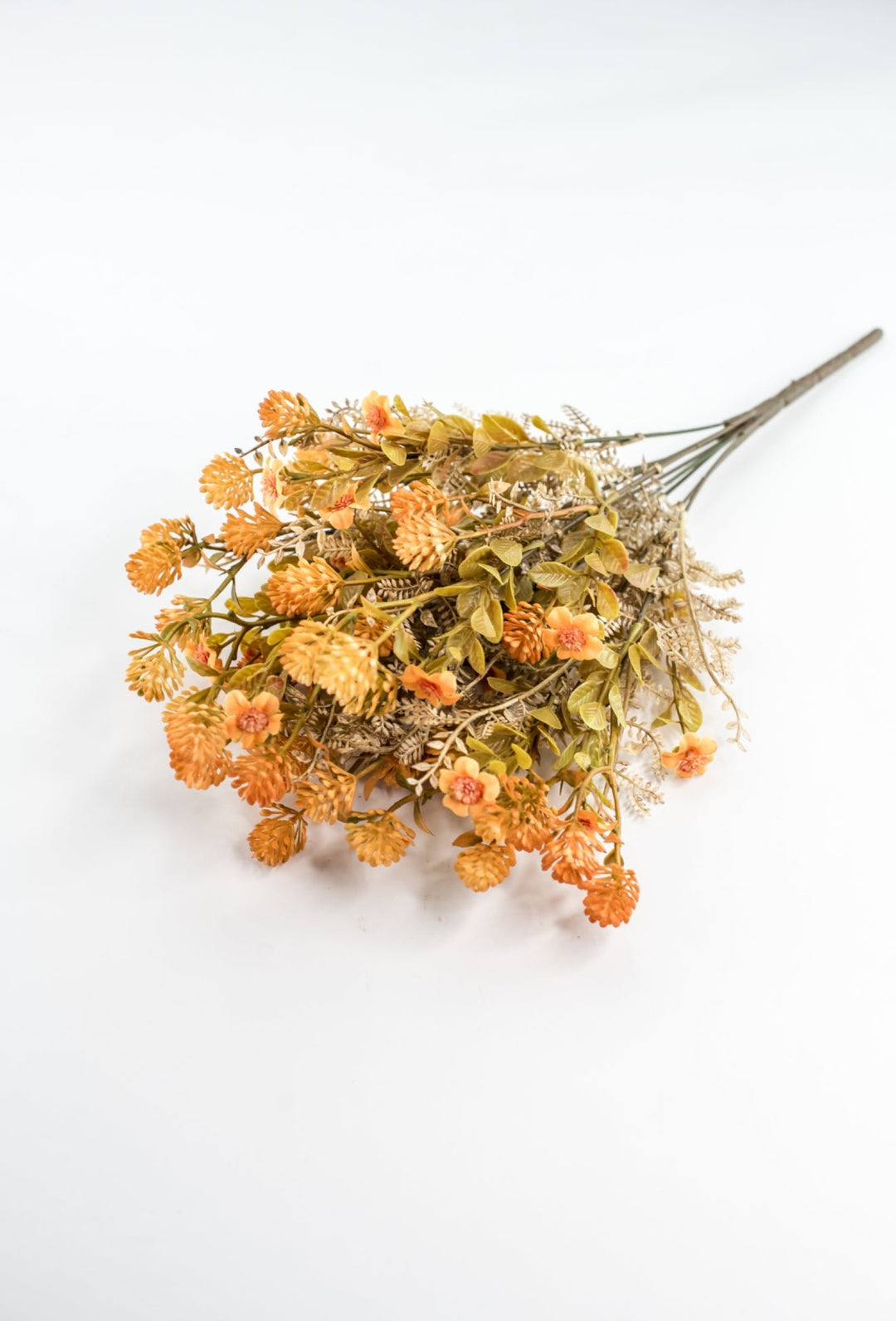 Orange And Yellow Mustard Mixed Plastic Leaf Ball - Greenery Market85336-YEL