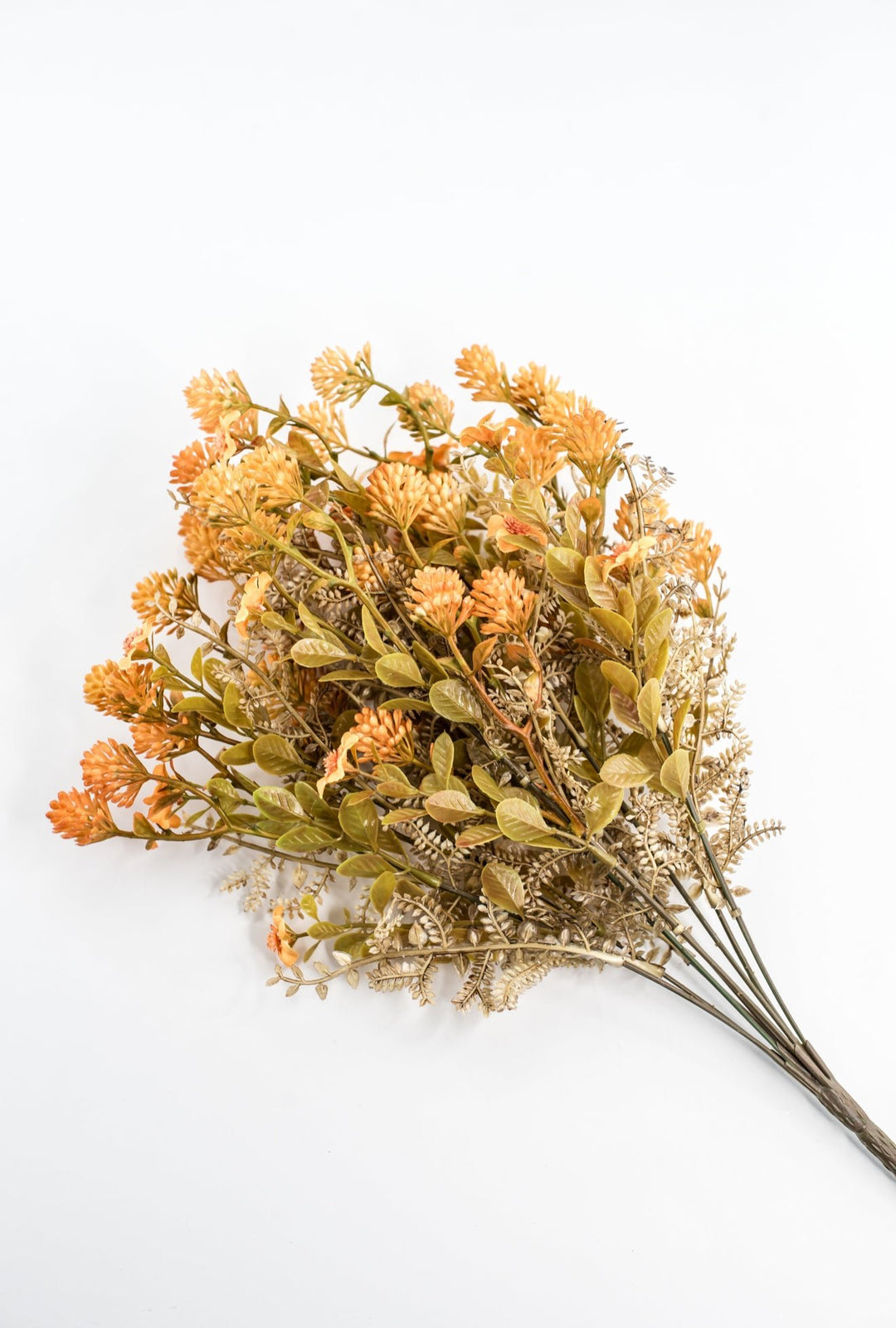 Orange And Yellow Mustard Mixed Plastic Leaf Ball - Greenery Market85336-YEL