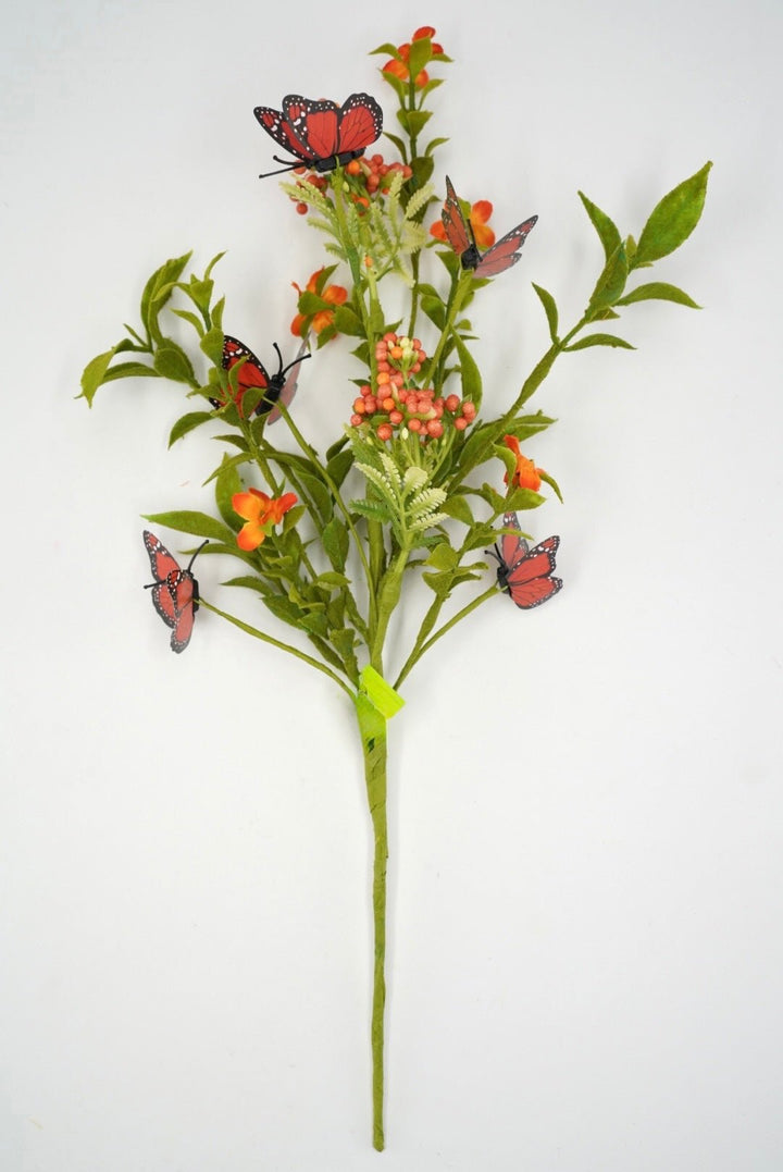 Orange Butterfly Filler Pick - 16" - Greenery MarketArtificial Flowers63941OR