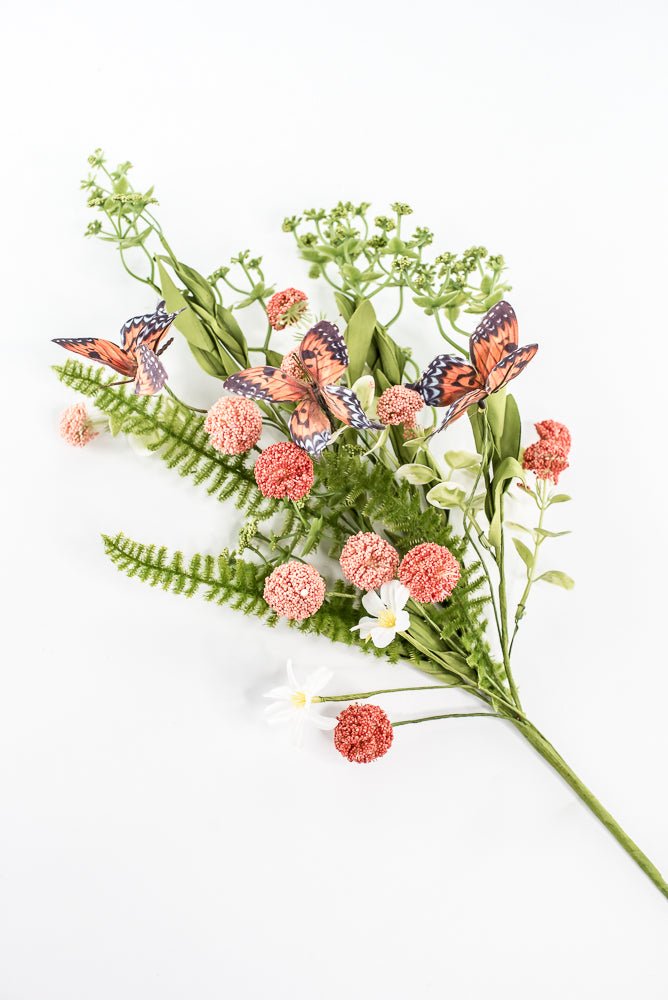 Orange Coral Butterfly Allium Filler Spray - 24" - Greenery Market63949OR