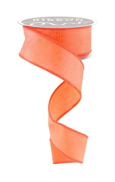 Orange Cross Hatch Ribbon - 1.5" - Greenery MarketNR100920