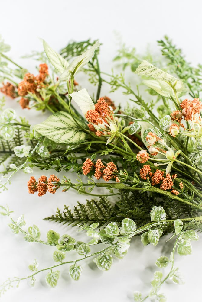 Orange Fern Leaves Spray - 28" - Greenery Market63843OR