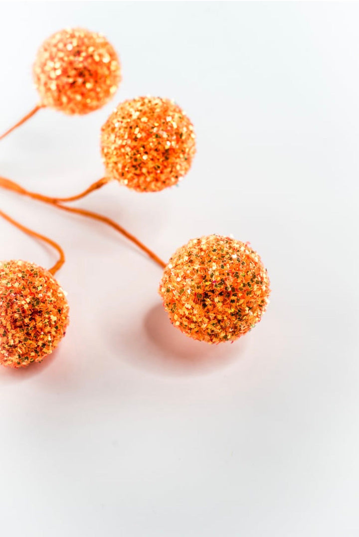 Orange Frizzy Ball Pick - 18" - Greenery Market63981OR