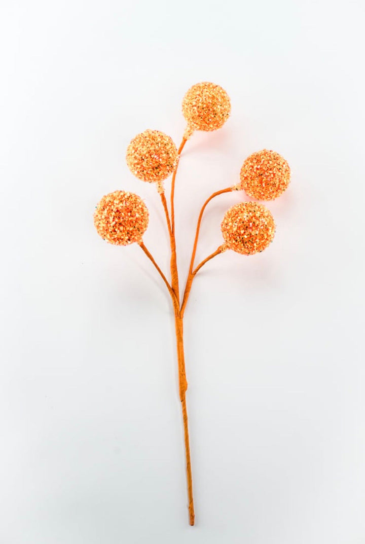 Orange Frizzy Ball Pick - 18" - Greenery Market63981OR