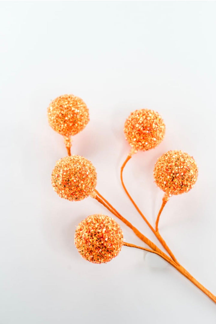 Orange Frizzy Ball Pick - 18" - Greenery Market63981OR