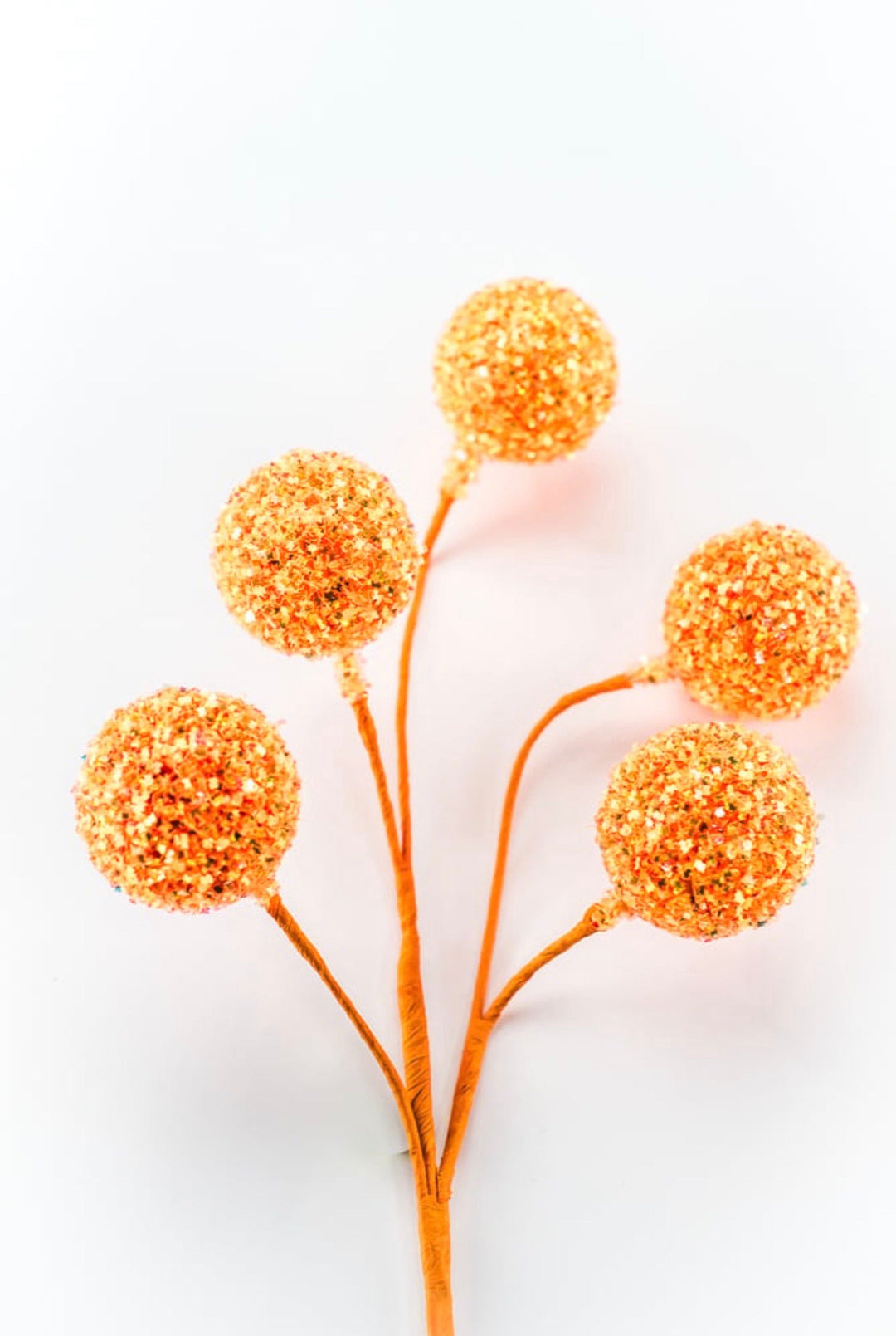 Orange Frizzy Ball Pick - 18" - Greenery Market63981OR