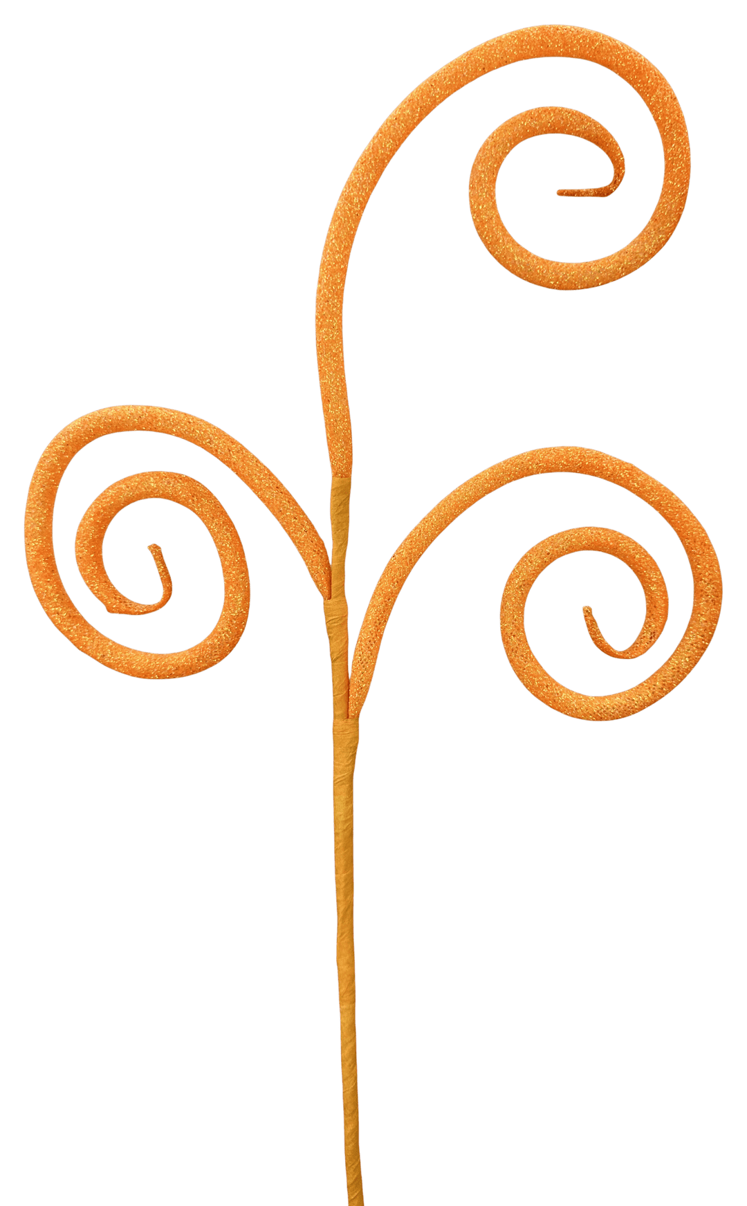 Orange Glitter Tube Curly Pick - 18" - Greenery Market63882OR