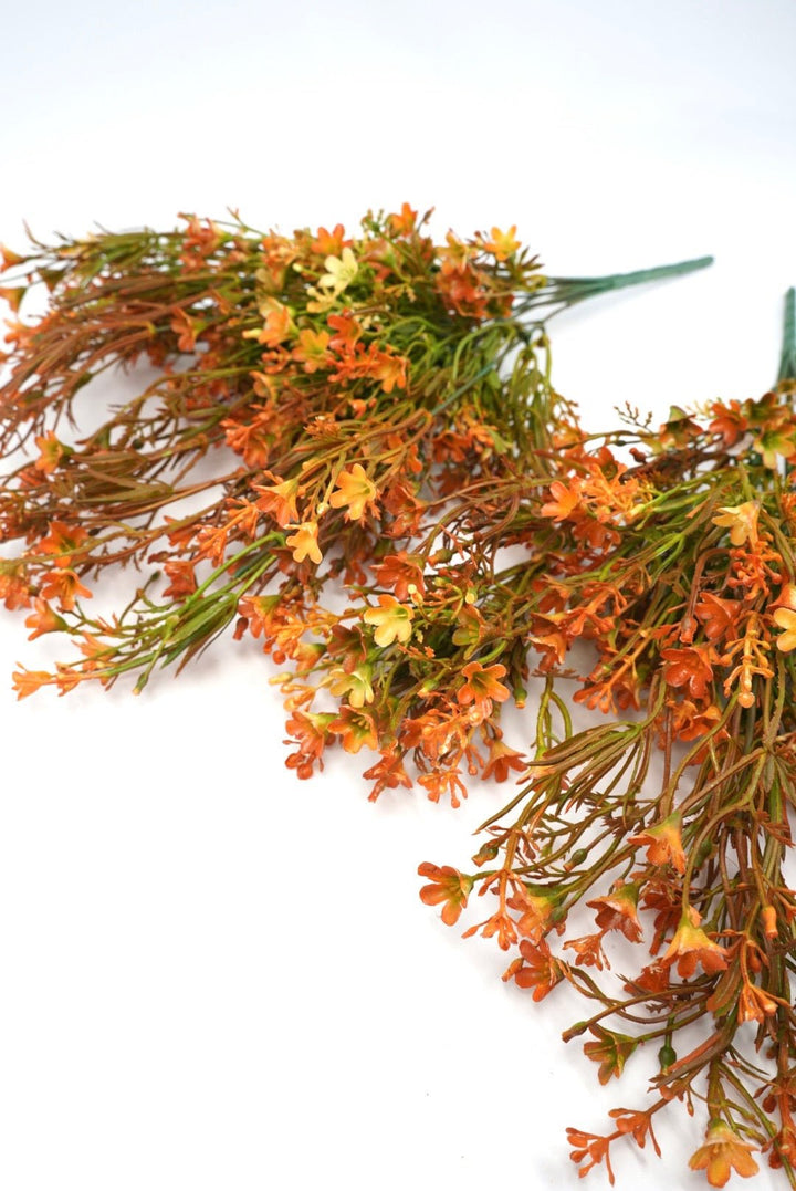 Orange mini flower, greenery x 2 bushes - Greenery Marketgreenery43926
