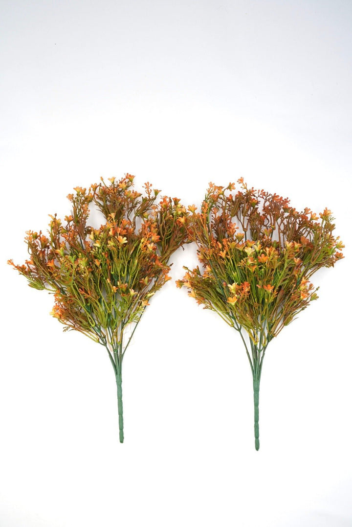 Orange mini flower, greenery x 2 bushes - Greenery Marketgreenery43926