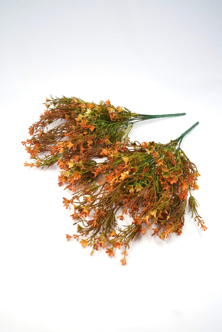 Orange mini flower, greenery x 2 bushes - Greenery Marketgreenery43926