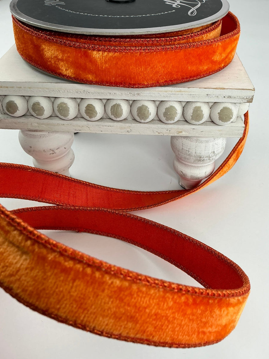 Farrisilk | Sherbert Velvet Ribbon - Red/Pink main image 1