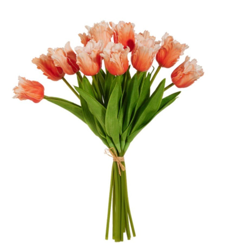 Orange Real Touch Parrot Tulip Bundle - 12.5" - Greenery MarketF4624588