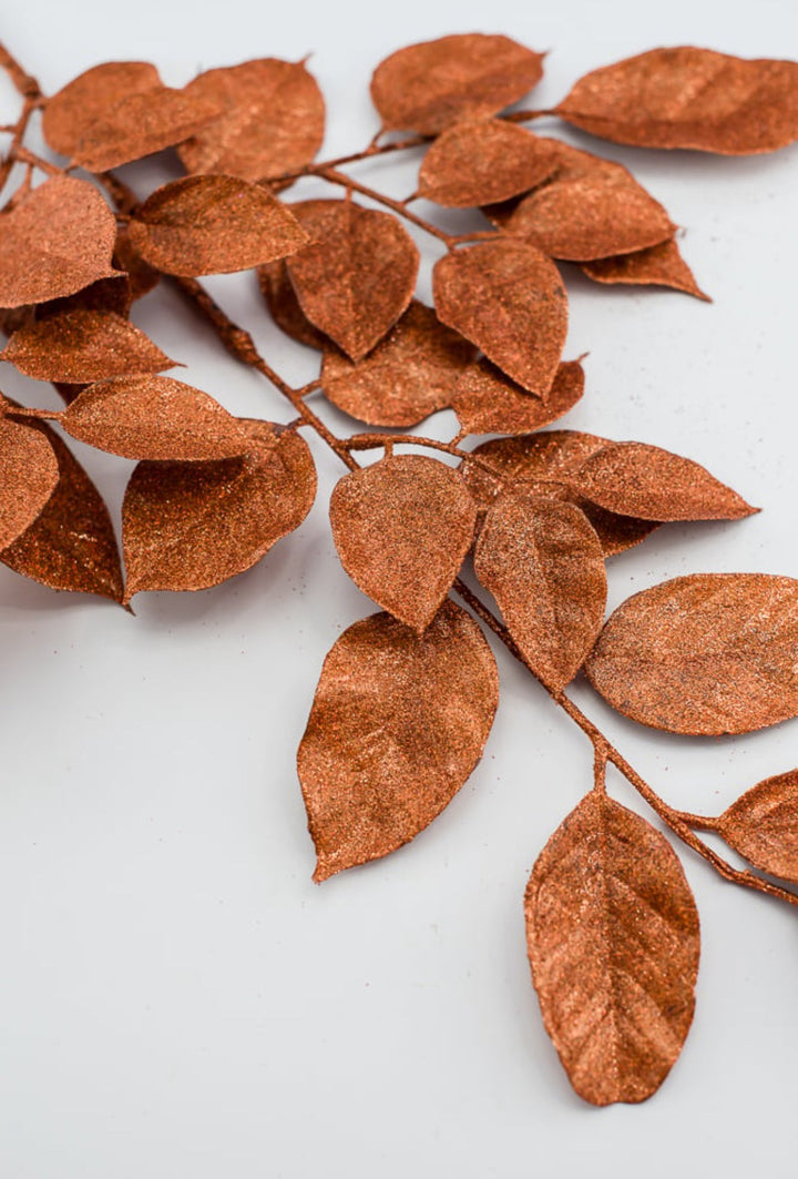 Orange salal leaves spray - Greenery MarketArtificial FloraXS235920