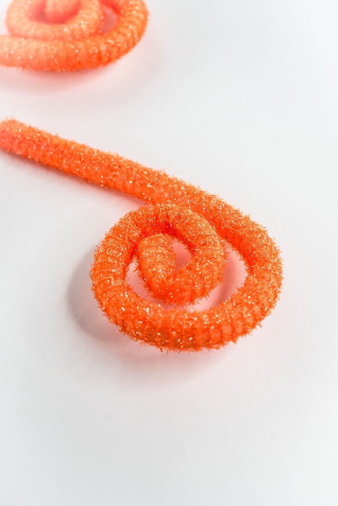 Orange Shimmer Spiral Curly Spray - 28" - Greenery Market63636OR