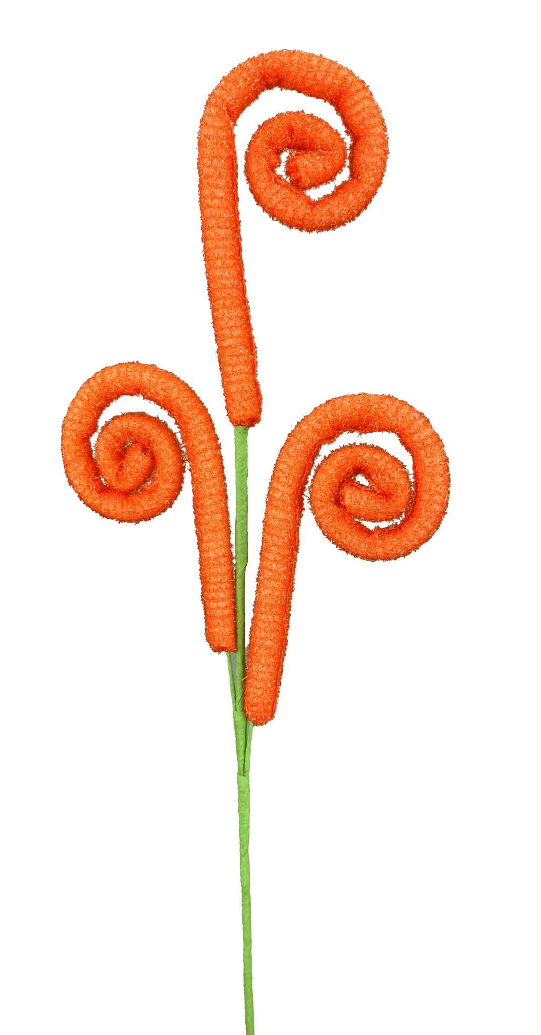 Orange Shimmer Spiral Curly Spray - 28" - Greenery Market63636OR