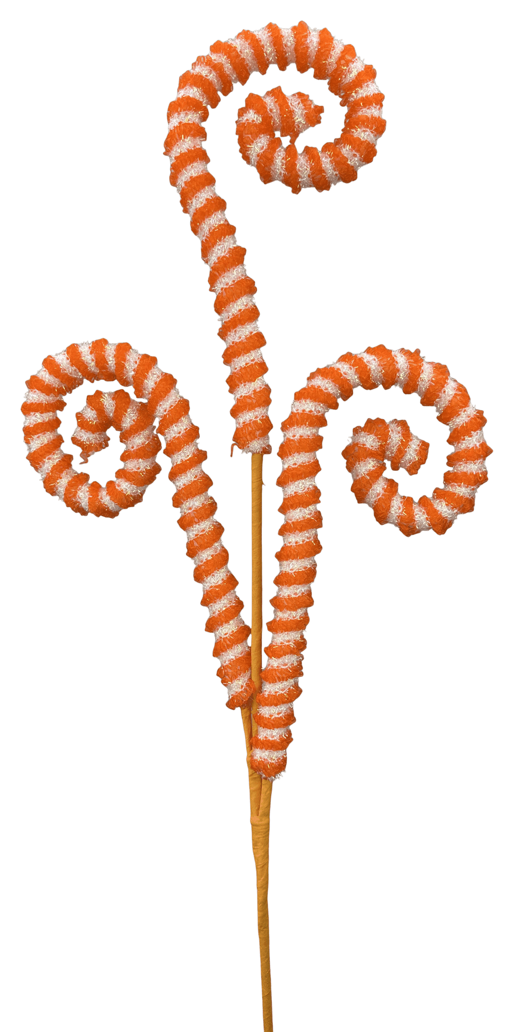 Orange Stripe Spiral Curly Spray - 28" - Greenery Market63893OR