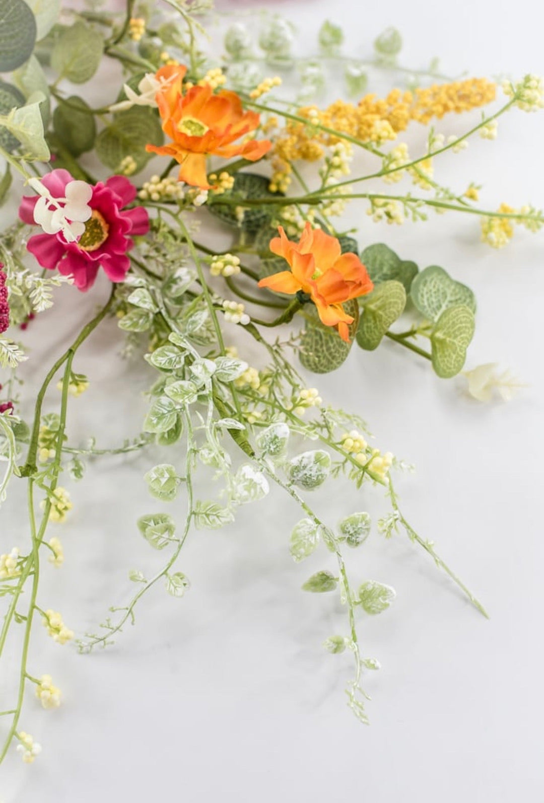 Orange, Yellow, & Beauty Mixed Daisy Berry Spray - 28.5" - Greenery Market40437-ORYELBTY