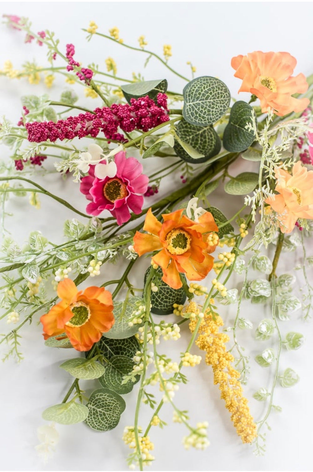 Orange, Yellow, & Beauty Mixed Daisy Berry Spray - 28.5" - Greenery Market40437-ORYELBTY