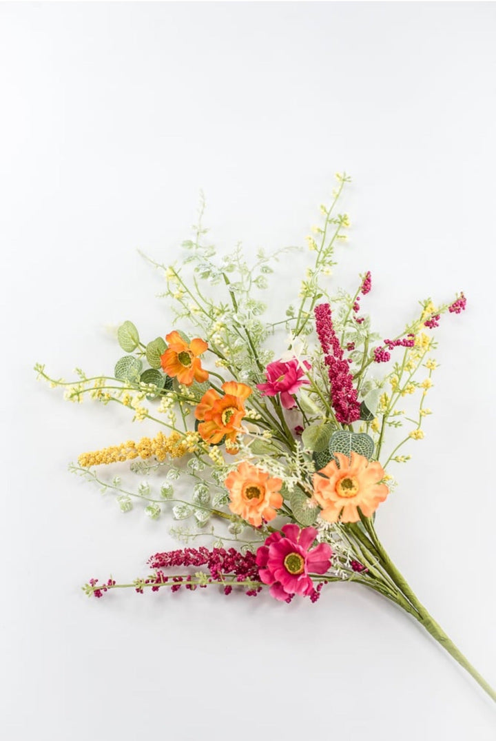 Orange, Yellow, & Beauty Mixed Daisy Berry Spray - 28.5" - Greenery Market40437-ORYELBTY