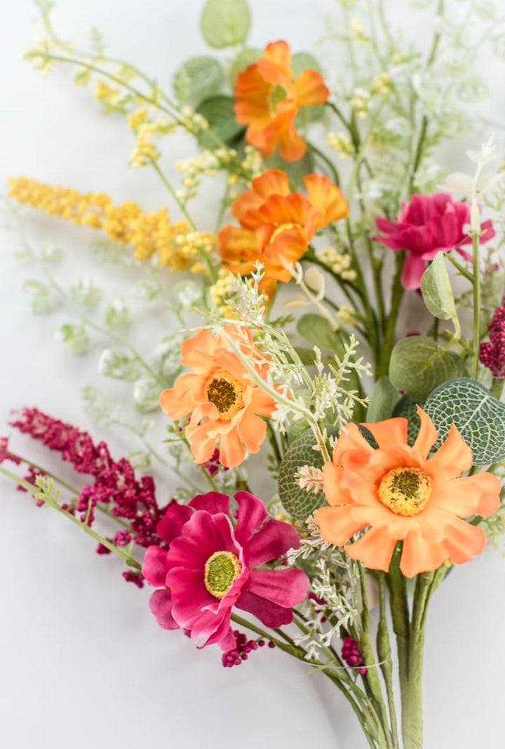 Orange, Yellow, & Beauty Mixed Daisy Berry Spray - 28.5" - Greenery Market40437-ORYELBTY