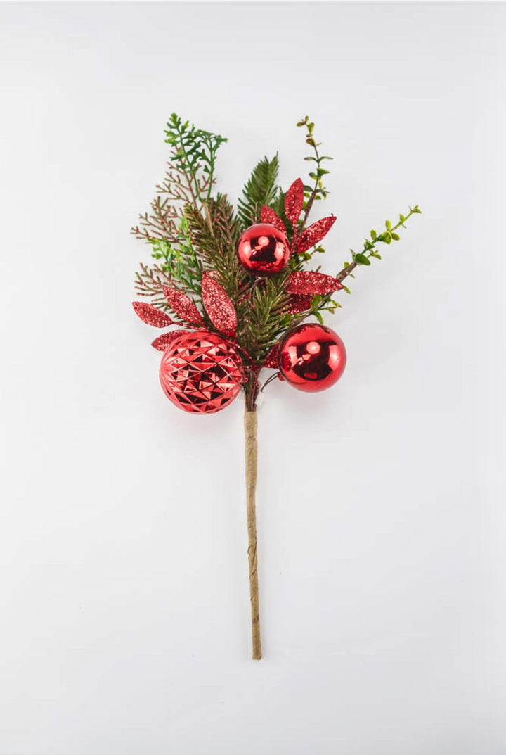 Ornament ball and greenery - red - Greenery MarketgreeneryXg959 - R