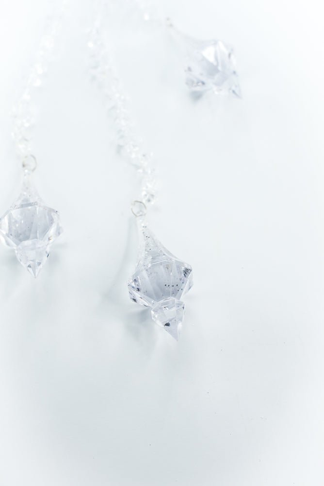 Ornament Hanging Crystal Drop - Greenery Market86543ICE