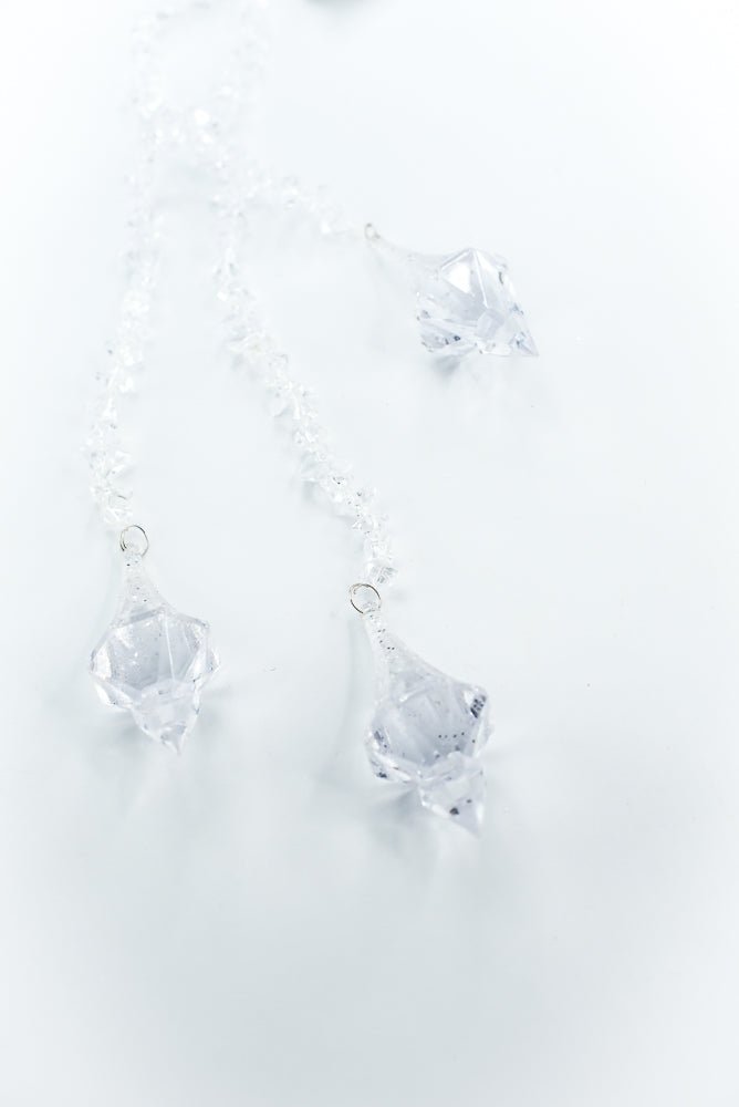 Ornament Hanging Crystal Drop - Greenery Market86543ICE