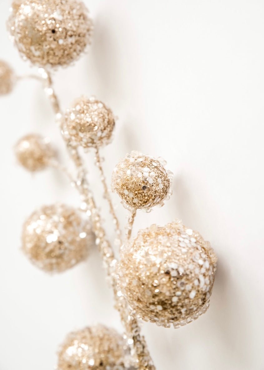 Ornament iced ball spray - Greenery MarketXg598 - tif