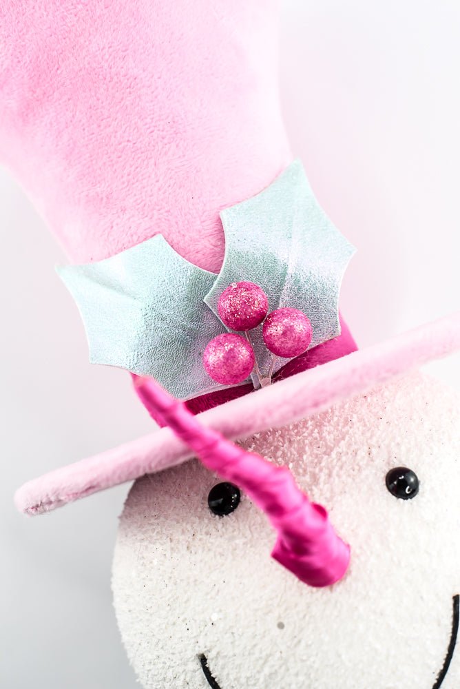 Ornament Snowman with Pink Hat - Greenery Market86536MIPK